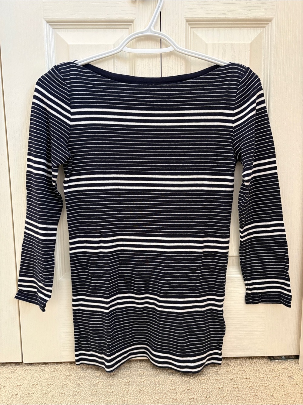 Gap Striped 3/4 Sleeve Top